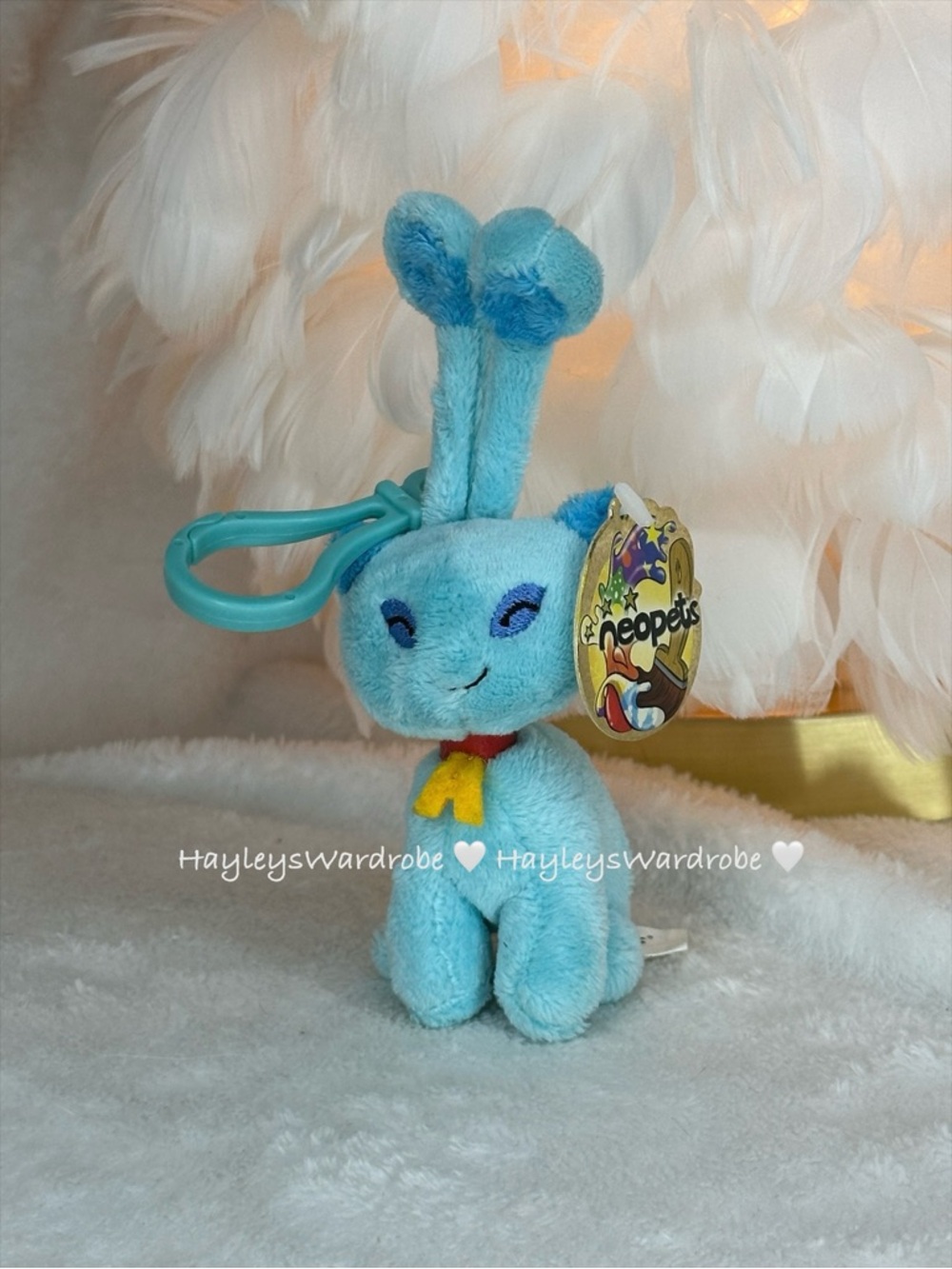 Neopets Blue Aisha Keychain With Tags Vintage RARE